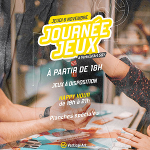🎲 SOIRÉE JEUX – Vertical’Art SQY
