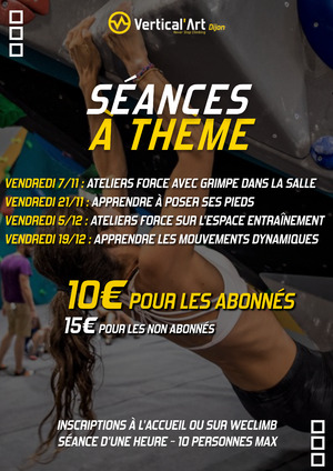 MASTERCLASS #1 Atelier Force avec grimpe dans la salle