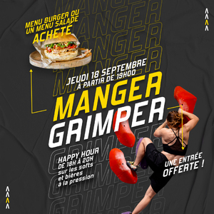 🍔🤸♂️ Manger & Grimper est de retour à Vertical’Art Le Mans !