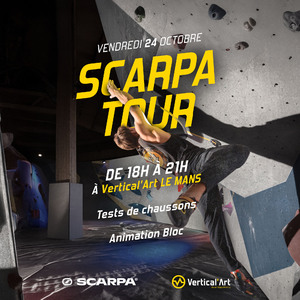 🧗‍♀️ SCARPA Tour – Vertical’Art Le Mans – Jeudi 24 octobre
