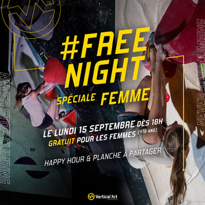 🧗♀️ FREE NIGHT spéciale femme à Vertical’Art Orléans